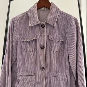 J. Jill Lavender Corduroy Jacket